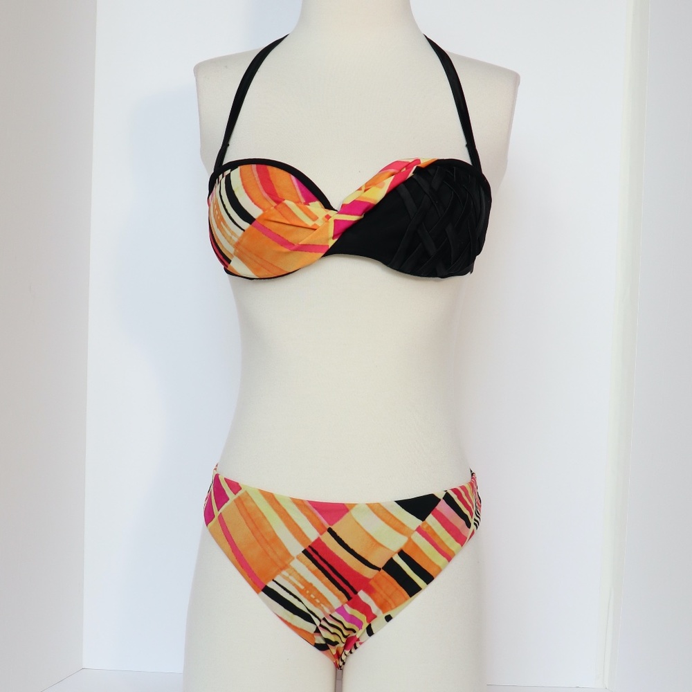 Italian bikini by Cotton Club in geometric print